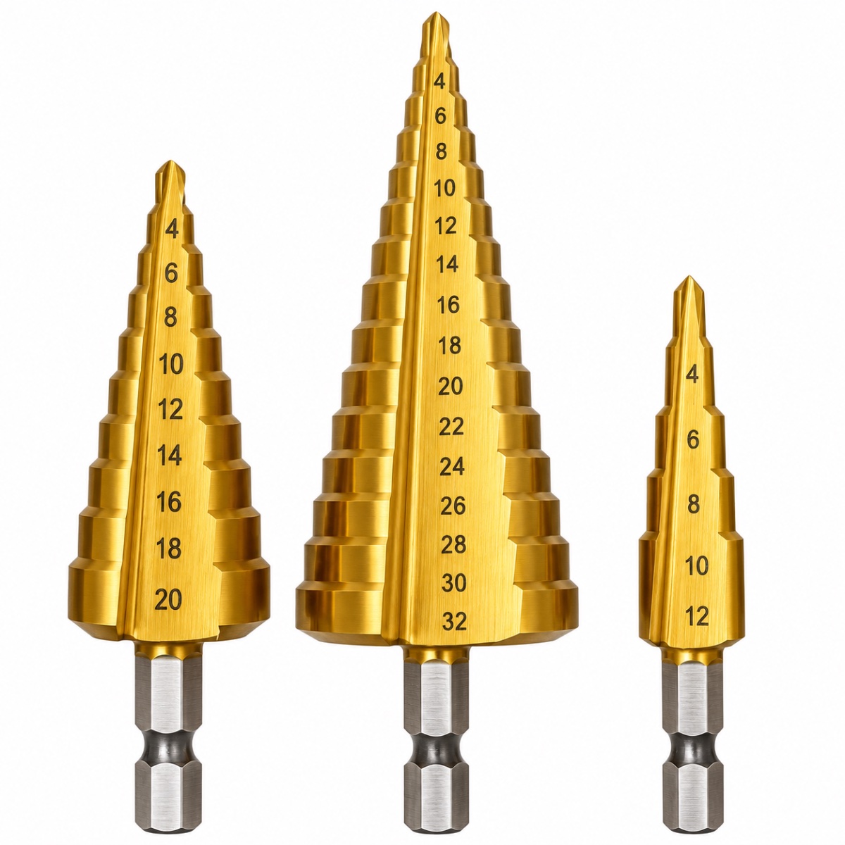 Set 3 Copë Shpuese HSS – 4–32mm